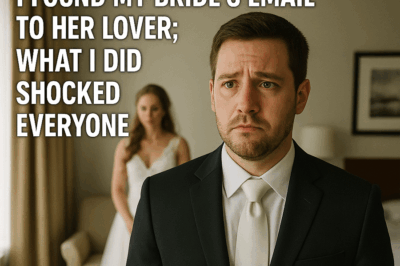 Just hours before our wedding ceremony, I accidentally discovered an email my bride had sent to her secret lover—and instead of quietly canceling everything, I walked into the church and did something that left every guest speechless.