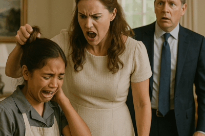 A millionaire accidentally walked in as his wife cruelly humiliated their maid’s young daughter in front of guests, dismissing her as worthless—yet what happened next shocked the entire mansion, as a hidden truth completely turned the tables.
