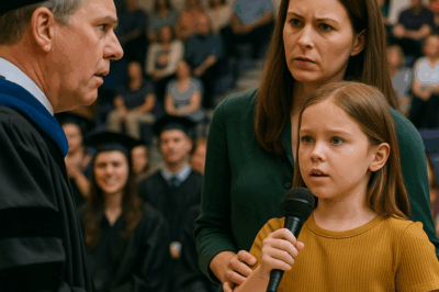 “At My Son’s Middle School Graduation, the Principal Mocked Him for Being ‘Ordinary’ in Front of the Whole Auditorium—Parents Laughed, Teachers Stayed Silent. But Then, My Eight-Year-Old Daughter Walked Onto the Stage, Grabbed the Microphone, and Said Something That Silenced Everyone.”