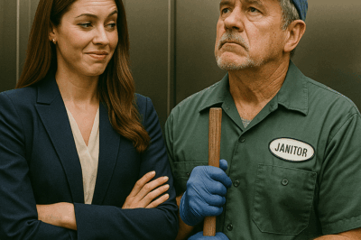 In a crowded corporate tower, a young executive mocked the janitor for sharing the elevator with her—but the calm, surprising response he gave not only silenced her arrogance but completely transformed her career, her pride, and her life forever.