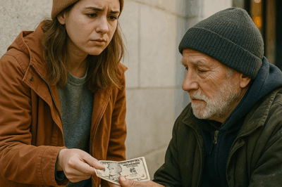 She gave her very last ten dollars to a stranger on the street, not knowing it was a secret test—because the man she helped was actually a millionaire searching for kindness, and her small gesture changed her entire future.