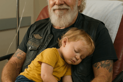 The bikers were there for their brother’s final chemotherapy when the toddler’s screams echoed through the oncology ward and wouldn’t stop.