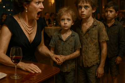 Two homeless boys came to the millionaire’s table: “Ma’am, can we have some of your leftovers?” The millionaire looked up and was shocked to see the two boys….