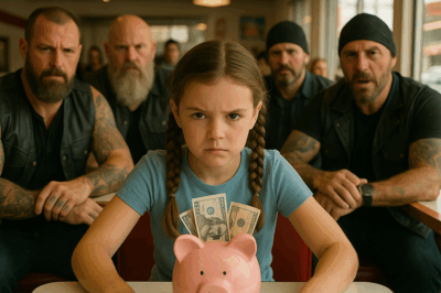 She slammed a plastic piggy bank on our table and said the words that made every conversation in the restaurant stop: