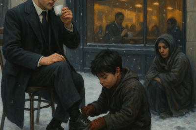 Elliot Quinn wasn’t used to being stopped in the middle of his schedule. He was the kind of man whose days were measured in seconds, each one planned for meetings, calls, and profits. That icy winter morning, he was hurrying to his office after a quick espresso stop when a small figure appeared in his path.