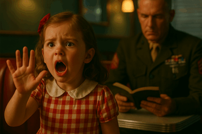 The neon sign outside Miller’s Diner flickered against the bruised sky, casting a restless glow over the parking lot as dusk settled on a small American town.