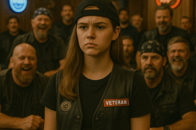 “A Group of Rough Bikers Burst Into Laughter When a Nervous Teenage Girl Walked Into Their Clubhouse — But the Moment She Slowly Lifted Her Jacket to Reveal Her Patch, the Entire Room Fell Silent.”