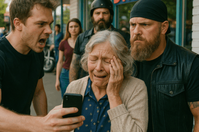 They Mocked a Deaf Grandma and Filmed Her Tears Outside the Diner — Until a Pack of Bikers Rolled In and Changed Everything