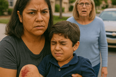 Our HOA President Hit My 10-Year-Old Son With Her Car, Then Claimed He Was “Walking Recklessly” to Avoid Responsibility — But When I Checked the Security Footage and Called the Police, Her Lies Fell Apart in Front of the Whole Neighborhood. What Happened Next Left Everyone Speechless.