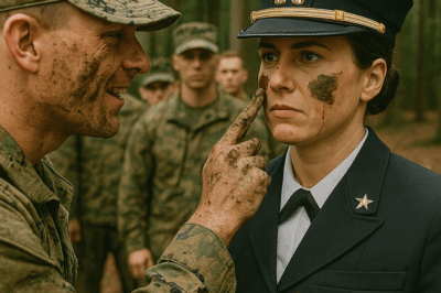A Soldier Playfully Smeared Mud on the Woman’s Face During Training—Joking That She Was Too “Clean” for the Field. Two Hours Later, When the Colonel Introduced Her as the Incoming Admiral in Front of the Entire Battalion, the Soldier’s Smile Disappeared and the Whole Camp Fell Silent…