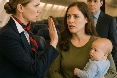 A Flight Attendant Slapped a “Simple” Mom Holding Her Crying Baby, Mocked Her in Front of the Whole Plane—Not Realizing the Woman’s Quiet, Tired Husband Stepping Onboard at the Last Minute Owned the Entire Airline