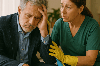 “He Was a Billionaire Who Thought He Had Everything — Until One Decision Cost Him His Company, His Reputation, and His Friends. Broke and Alone, He Spent His Days Hiding in an Empty Penthouse Until His Cleaning Lady Found Him Sitting in the Dark. What She Said and Did in the Next Few Seconds Changed His Life Forever — and Taught Him That True Wealth Has Nothing to Do With Money”