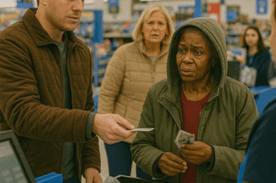 When I Quietly Paid $150 for a Struggling Woman at Walmart, I Thought I’d Never See Her Again—But Weeks Later, a Black SUV Pulled Into My Driveway, and the Woman Stepped Out Dressed in a Suit, Revealing the Truth About Who She Really Was and Why That Moment Changed Everything