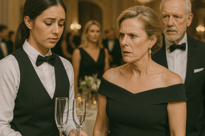 At a Lavish Charity Gala, an Arrogant Socialite Publicly Humiliated a Waitress for “Ruining Her Dress”—But When the Billionaire Host Took the Stage and Revealed Who the Waitress Really Was, the Entire Ballroom Fell Silent, and the Woman Who Thought She Owned the Room Lost Everything in One Breathtaking Moment