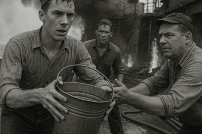“When a Kamikaze Slammed Into the USS Franklin During WWII, Fire Spread Across the Deck and Hundreds Were Trapped Below. As the Ship Started to Sink, One Young Sailor Shouted His ‘Idiotic’ Idea About Buckets. The Crew Laughed—Until His Crazy Plan Became the Only Thing That Saved the Carrier.”