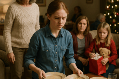 “The Day My Mother Called My Daughter ‘The Maid’ and Forced Her to Clean Up After Guests While My Niece Opened Gifts—A Cruel Decision That Uncovered Family Secrets, Shattered Loyalties, and Changed Our Lives Forever”