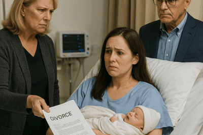 “She Had Just Given Birth When Her Cruel In-Laws Handed Her Divorce Papers While Her Husband Smirked Beside Them — They Called Her ‘Useless’ and Told Her to Leave With Nothing, Never Imagining That the Weak, Tearful Woman in That Hospital Bed Was Actually the Sole Heir to a Multi-Billion-Dollar Fortune, and That Her Next Move Would Leave Their Entire Family Bankrupt, Humiliated, and Begging for the Forgiveness of the Woman They Tried to Destroy”