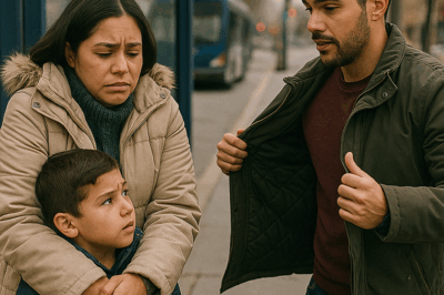 “‘Mommy’s Cold,’ the Little Boy Whispered to a Stranger at the Bus Stop — Everyone Kept Walking Until the Man Took Off His Own Coat and Wrapped It Around Her. But When He Touched Her Shoulder, He Realized Something No One Else Had Noticed All Along.”