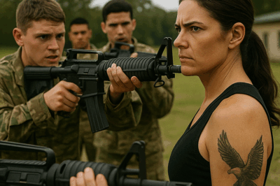 “They Thought Pointing a Rifle at Their Instructor Would Be Funny — Until the Calm Woman in the Beret Turned, Disarmed Three Recruits in Less Than Four Seconds, and Said Quietly, ‘Lesson One: Don’t Threaten Someone Who’s Been in Real Combat.’ What None of Them Knew Was That Their Instructor Was a Decorated Special Forces Veteran Who’d Once Survived an Ambush That No One Else Walked Away From”