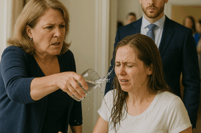 “Her Cruel Mother-in-Law Threw a Glass of Water on Her Future Daughter-in-Law in Front of the Whole Family — Laughing and Calling Her ‘Unworthy’ of Her Son, Not Knowing the Quiet, Humble Girl Was Actually the Sister of a Billionaire Who Walked In Moments Later, and What He Did Next Turned the Entire Engagement Party Into a Scene No One in That Mansion Would Ever Forget”