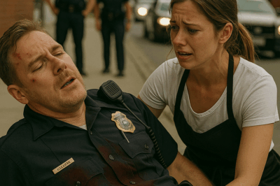 “A Simple Waitress Rushed Into an Alley and Found Her Cop Husband Bleeding and Barely Breathing — His Final Words Shattered Everything She Thought She Knew About Their Life, Revealing a Secret He’d Hidden for Years, and When She Followed His Last Instructions, What She Discovered Not Only Exposed the Truth Behind His Death but Also Turned the Ordinary Woman Everyone Overlooked Into the Hero Who Brought Down an Entire Criminal Empire”