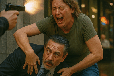 “‘Get Down!’ She Yelled, Pushing a Stranger Out of the Line of Fire — Seconds Later, She Felt the Pain Tear Through Her Shoulder. But When She Woke Up in the Hospital and Saw the Man Sitting by Her Bed, Everything Stopped. The Stranger She’d Taken a Bullet For Wasn’t Just Anyone — He Was the Head of the Most Powerful Family in the City, and What He Did Next Left Her Speechless”