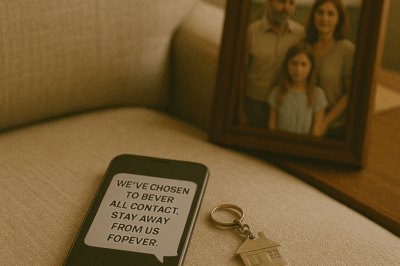 “My dad sent me a message that read, ‘We’ve chosen to sever all contact. Stay away from us forever.’ My sister didn’t answer my calls, my mother blocked me, and I had no idea what I’d done wrong. For weeks, I blamed myself — until the truth finally came out. And when I discovered who had really sent that message, and why, it tore our family apart forever.”