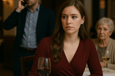 “My Husband Stepped Outside to Take a Call During Our First Romantic Dinner in Months—But the Older Woman at the Next Table Leaned Over and Whispered Something That Turned My Entire Marriage Upside Down Forever”