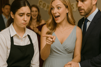 “She Was Mocked and Mistaken for a Server at Her Own Sister’s Lavish Engagement Party — Guests Laughed, the Groom’s Family Insulted Her Clothes, and Even Her Mother Told Her to ‘Stay Out of Sight’ — But When the Man Everyone Thought Was Just a Guest Stood Up and Revealed He Was the Billionaire Fiancé’s Business Partner, and the Humiliated Girl Was His Secret Fiancée, What Happened Next Left the Entire Ballroom Frozen in Shame”