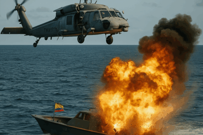 “In the Dead of Night Over the Caribbean: A U.S. Assault Helicopter Obliterates a Venezuelan Drug Cartel Vessel—and the Shocking Aftermath That No One Saw Coming”