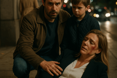 “A Single Dad Driving Home Late at Night Found a Woman Beaten and Left on the Side of the Road — He Pulled Over Without Knowing Who She Was. When the Hospital Lights Revealed Her Face, His Heart Stopped: It Was the CEO Who Had Secretly Paid His Late Wife’s Medical Bills Years Ago. But When She Woke Up and Realized Who Had Saved Her, What She Did Next Shocked Everyone in the Room”