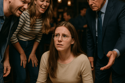 “The Bullies at the Luxury Bar Laughed as They Knocked Down the ‘Simple’ Girl, Spilling Her Drink and Calling Her Pathetic — None of Them Realized the Quiet Woman They Were Mocking Was the Billionaire Owner’s Wife, Who’d Come Dressed Casually to See How His Staff and Guests Treated Strangers — But When Her Husband Walked In Moments Later and Revealed Who She Really Was, His Next Move Left the Entire Bar Frozen in Shock and Silence”