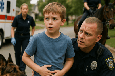 “Boy Calls 911: Something’s Kicking in My Belly, K-9 and Mounted Officer Rush to a Shocking Discovery”