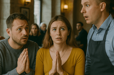 “Please Don’t Throw Us Out!” the Shivering Mother Begged the Restaurant Manager as Her Little Boy Cried from Hunger—But When the Manager Looked Closer and Realized Who She Really Was, His Heart Stopped, the Staff Fell Silent, and What Followed Exposed a Past He Had Tried to Bury Forever, Turning an Ordinary Winter Night Into a Story the Whole Town Would Never Forget