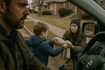 “A Single Dad Drove Home in Silence Until He Saw a Little Boy on the Curb Gently Covering His Shivering Mother With His Only Blanket — What Happened Next Pulled Him Into a Life-Changing Mystery.”