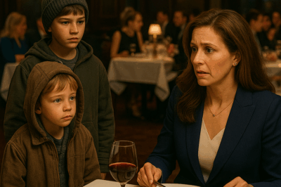 S-Two Homeless Boys Asked for Leftovers, and the Millionaire Realized the Secrets She’d Buried Were Standing Right in Front of Her