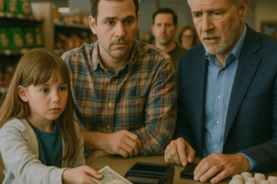 When a Single Dad Saw the Billionaire’s Credit Card Get Declined in Front of Everyone, He Thought It Was Just an Awkward Moment — But What a Poor Little Girl Did Next Shocked the Entire Store and Revealed a Secret That Would Change All of Their Lives Forever.