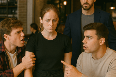 “They Mocked and Bullied the New Waitress for Her Cheap Clothes and Nervous Smile, Calling Her ‘Nobody’ in Front of Customers — But When the Door Opened and Her Husband Walked In, the Room Went Silent, Because the Man They’d Laughed at Her For Marrying Wasn’t Just a Billionaire, He Was a Champion MMA Fighter — and What He Did Next Changed the Restaurant’s Reputation Forever”