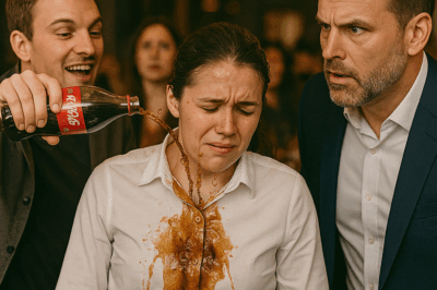 “They Thought She Was Just a Waitress and Poured Coca-Cola on Her Dress to Mock Her — Laughing Until the Restaurant Doors Opened and Her Billionaire Husband Walked In, Followed by Security and Cameras. What Happened Next Silenced Everyone, and the Truth About Who the ‘Waitress’ Really Was Left the Entire City Talking for Weeks”