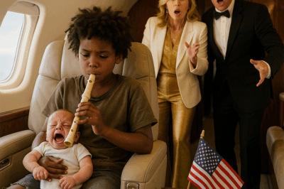 The plane rattled as it climbed through turbulent clouds, the hum of the engines barely masking a sharp, piercing sound. A baby’s wail echoed through the first-class cabin, bouncing off the leather seats and polished panels