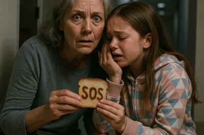 During family dinner, my little granddaughter smiled and handed me a piece of bread. I almost laughed—until I noticed the tiny streak of ketchup