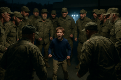 Eighteen combat veterans surrounded my nonverbal autistic son in an empty parking lot at 3 a.m., and for the first time in five years, he opened his mouth and shouted words I thought I would never hear again. I slammed my car into park, phone in my shaking hand, absolutely certain I was watching a nightmare unfold.