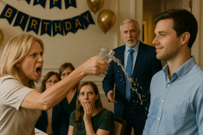 My stepmother splashed water in my face in front of everyone and screamed, “You’re not family!” I hadn’t even been invited to my own father’s birthday, but I just smiled and said, “You’ll regret that.”