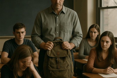 I’ve been teaching American Literature to 15-year-olds for twenty-five years in this small Ohio town. For the last ten, I’ve kept an old, battered canvas backpack hanging on a metal hook by my door.