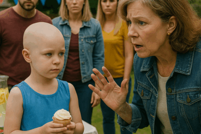 I never expected a sunny Saturday backyard barbecue to feel like walking into a nightmare. But the moment I saw my six-year-old granddaughter, Sophie, standing by the lemonade table, my heart froze.