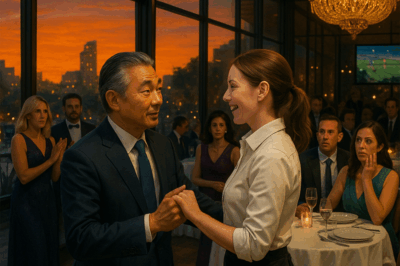 The party was held in one of Guadalajara’s most exclusive venues, on the glass-enclosed terrace of the Demetria Hotel, from where the orange sky fused with the city lights. It was an elegant wedding, full of forced smiles, tailored suits, and expensive perfumes floating in the air.