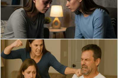 My twin sister showed up covered in bruises.When I found out her husband was abusing her we switc…