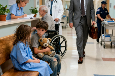 “The Hospital Mystery That Left Staff Whispering: How a Little Girl Sat Alone Beside Her Sleeping Brother, Believing They’d Been Abandoned—Until a Passing Millionaire Walked Past Their Room and Uncovered a Stunning, Heart-Stopping Truth No One Expected That Evening”