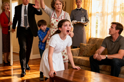 “The Alarming Cry That Sent Shockwaves Through a Quiet Neighborhood: Why a Little Girl Shouted ‘Don’t Hit Him Again!’ When Her Stepmother Raised Her Hand—Moments Before a Passing Millionaire Knocked and Uncovered a Stunning, Unexpected Truth That Changed Everything”