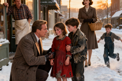 “The Blizzard Encounter That Left a Millionaire Shaken: Why He Found a Barefoot Little Girl Holding Her Baby Brother in the Snow, and How Her Quiet, Heartbreaking Words Exposed a Stunning Mystery No One in the Town Had Ever Imagined Before That Night”